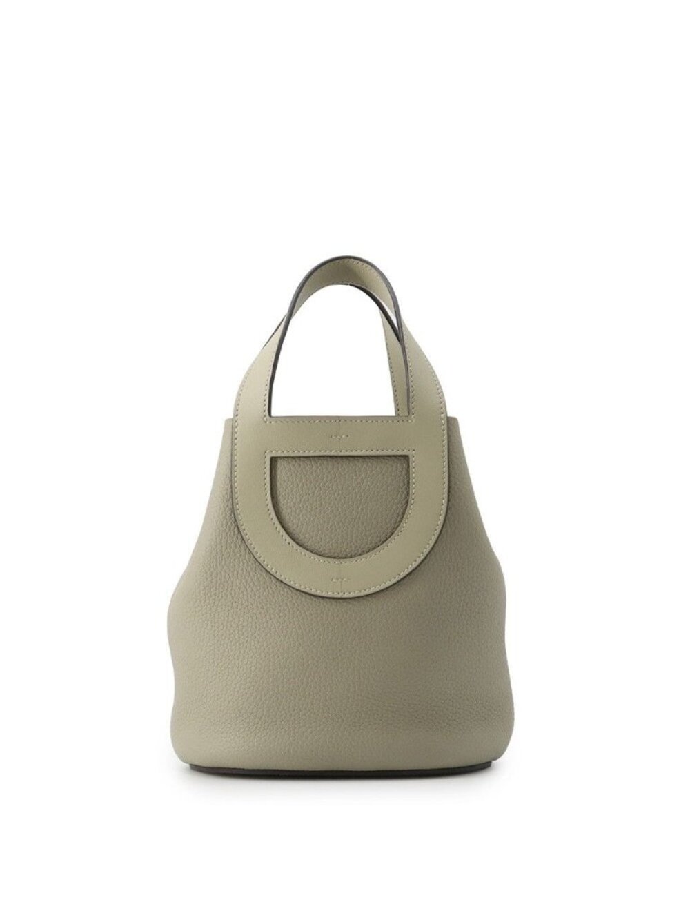 Hermes Tote Bag in the Loop 18 Sage Silver Taurillon Clemence Swift
